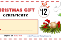 Printable Gift Certificate Templates For 2018  15 Free pertaining to Amazing Present Certificate Templates