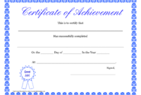 Printable Hard Work Certificates Kids  Printable Within throughout Awesome Blank Certificate Of Achievement Template