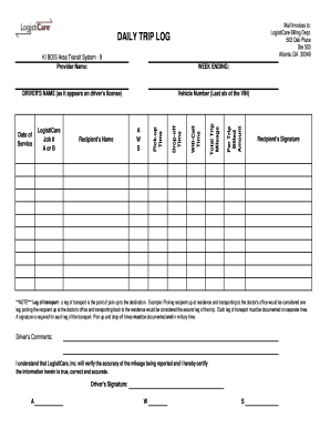 Printable Truck Driver Log Book Template  Edit Fill Out for Quality Cdl Log Book Template