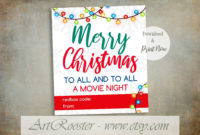 Printableredboxgiftcard Printableredboxchristmas with Best Movie Gift Certificate Template