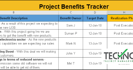 Project Benefits Tracking Template Excel Download pertaining to Cost Management Plan Template