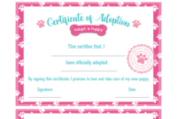Puppy Theme Adoption Certificate And Adoption Station Sign throughout Unicorn Adoption Certificate Free Printable 7 Ideas