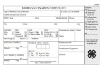Rabies Vaccination Certificate Template  Williamsonga intended for Rabies Vaccine Certificate Template
