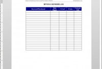 Receiving Log As9100 Template  As11301 intended for Shipping Log Template