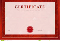 Red Certificate Diploma Template Award Pattern Stock within Quality Scroll Certificate Templates