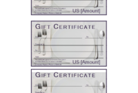 Restaurant Gift Certificate  Download This Free Printable throughout Restaurant Gift Certificates Printable