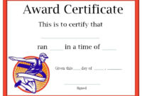 Running Certificate Templates Free  Customizable throughout Marathon Certificate Templates