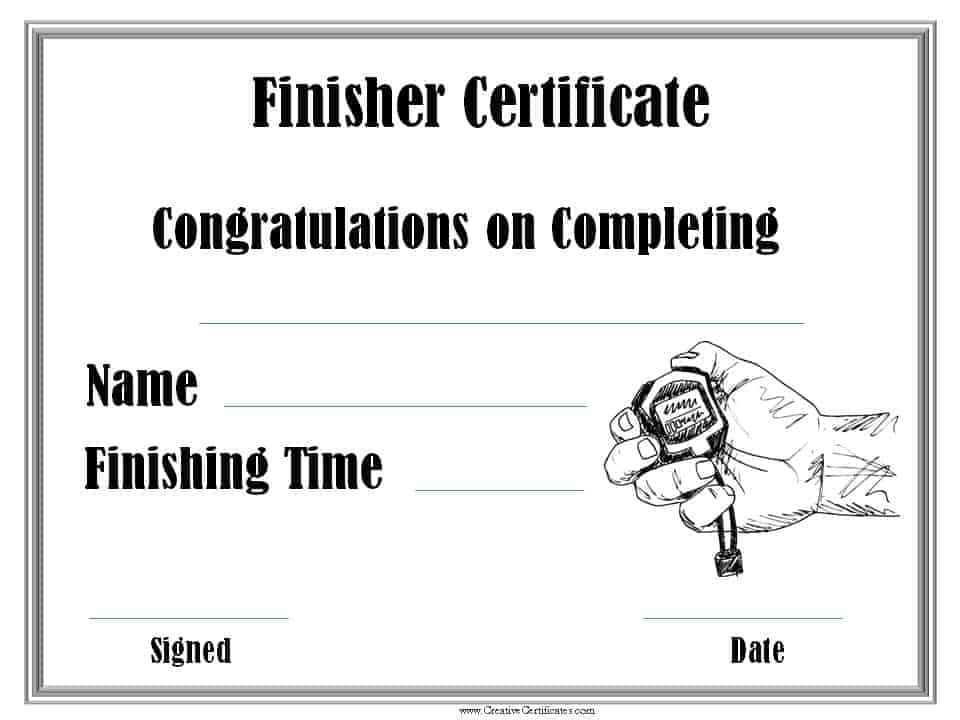 Running Certificate Templates Free  Customizable within Quality Running Certificate Templates