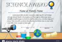 Science Achievement Certificate Template  Paspas inside Free Science Award Certificate Templates