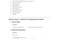 Script Of Special Meeting  Name Of Corporation Board Of intended for Printable Board Of Directors Agenda Template