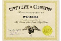 Share Your Ordination Certificate  Dudeism Ordination within Printable Ordination Certificate Templates