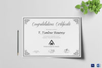 Simple Congratulation Certificate Template  Certificate with Congratulations Certificate Word Template