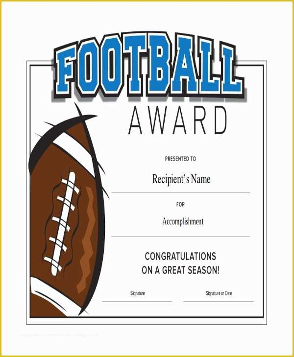 Soccer Award Certificate Templates Free Of 43 Sample intended for Soccer Award Certificate Template