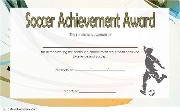 Soccer Certificate Of Achievement Free Printable 6 In 2020 regarding Soccer Certificate Template