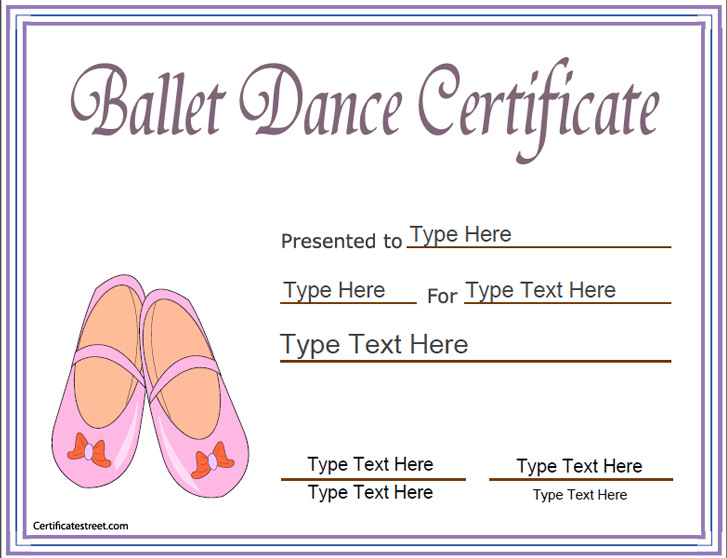Sports Certificates  Award Template For Ballet Ballet with regard to Amazing Dance Award Certificate Templates