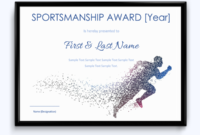 Sportsmanship Award Certificate White Themed Design with regard to Printable Sportsmanship Certificate Template