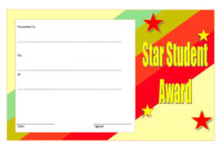 Star Student Certificate Template Top 10 Super Class Ideas regarding Amazing First Day Of School Certificate Templates Free