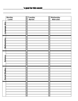 Student Agenda/ Weekly Planner Template Including Spelling throughout Quality Weekly Staff Meeting Agenda Template