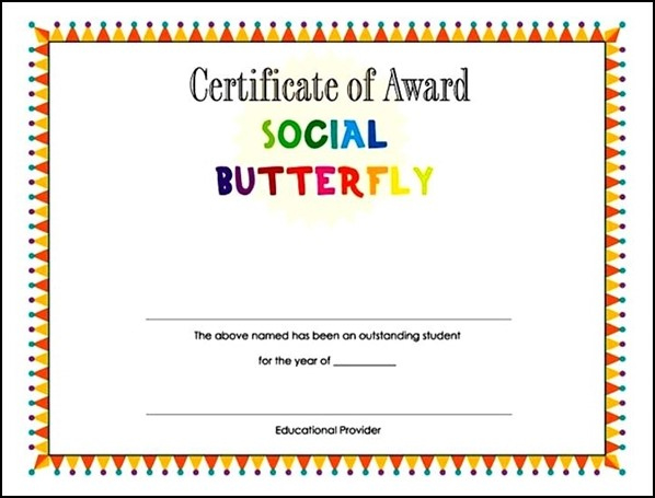 Student Award Certificate Template  Sample Templates with regard to Student Of The Year Award Certificate Templates