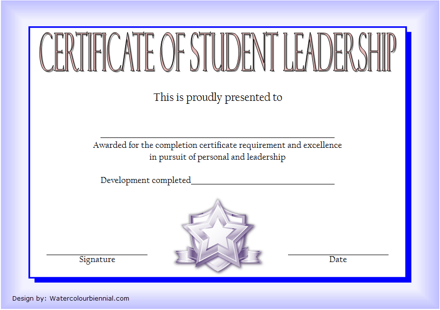 Student Leadership Certificate Template 10 Designs Free regarding Best Coach Certificate Template Free 9 Designs