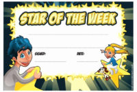 Student Of The Week Certificate Template Fresh School in Printable Student Of The Week Certificate