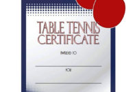 Table Tennis Certificate Templates Editable 10 Best Designs inside Quality Tennis Achievement Certificate Template