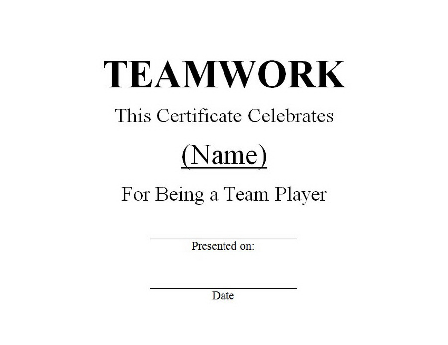 Teamwork Award 1  Free Word Templates Customizable regarding Quality Free Teamwork Certificate Templates