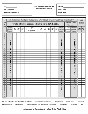 Temperature Log Template Excel  Fill Online Printable for Temperature Log Sheet Template