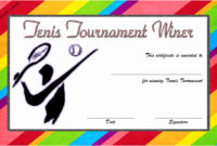 Tennis Tournament Certificate Templates 8 Sporty Designs regarding Editable Tennis Certificates