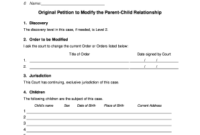 Texas Child Custody Modification Forms  Fill Online with Free Child Visitation Log Template