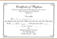 The Awesome Free Printable Certificate Of Baptism  Mult with Quality Christian Baptism Certificate Template