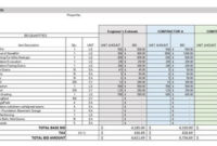 The Bid Tabulation Template Is A Top Free Construction intended for Residential Cost Estimate Template