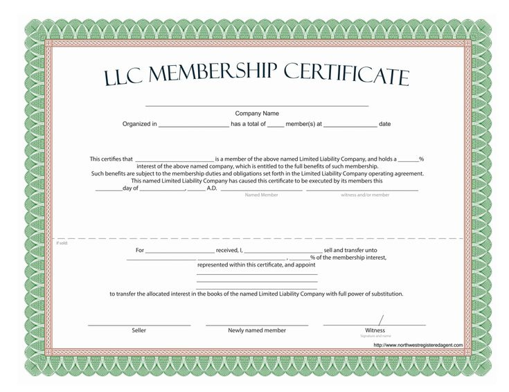 The Marvellous Llc Membership Certificate  Free Template throughout Best Ownership Certificate Templates