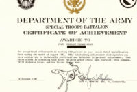 The Surprising 30 Army Award Certificate Template throughout Certificate Of Achievement Army Template