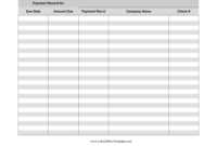 Track Payments Amount Due And Account Information With throughout Best Office Log Book Template