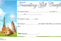 Travel Gift Certificate Editable 10 Modern Designs inside Free Free 10 Fitness Gift Certificate Template Ideas