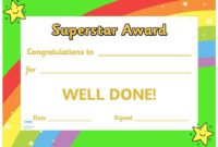 Twinkl Resources  Super Star Award Certificate with regard to Amazing Star Reader Certificate Template
