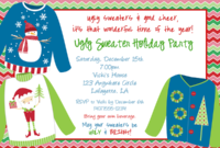 Ugly Christmas Sweater Party Invitations throughout Free Ugly Christmas Sweater Certificate Template
