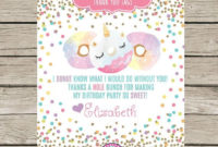 Unicorn Face Donut Birthday Party Thank You Favor Tags pertaining to Amazing Unicorn Adoption Certificate Free Printable 7 Ideas