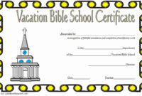 Vacation Bible School Certificate Templates Luxury Vbs intended for Free Vbs Certificate Template