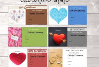 Valentines Day Gift Certificates  Free Printable Gift regarding Best Valentine Gift Certificate Template