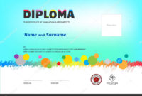 Vector Summer Camp Certificate  Kids Summer Camp Diploma intended for Best Certificate For Summer Camp Free Templates 2020