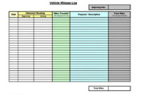 Vehicle Mileage Log  Expense Form  Free Pdf Download intended for Best Office Log Book Template