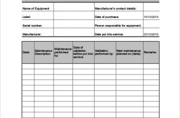 Vendor Sign In Sheet  Charlotte Clergy Coalition with Quality Machine Maintenance Log Template