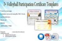 Volleyball Participation Certificate Templates 7 New within Netball Participation Certificate Templates