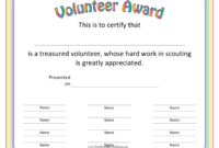 Volunteer Award Certificate Template Download Printable inside Best Volunteer Certificate Template