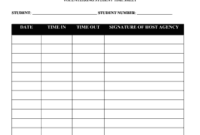 Volunteer Hour Sheet High School Forms And Templates regarding Volunteer Hours Log Sheet Template