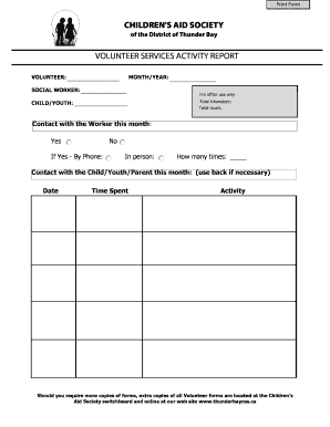 Volunteer Hours Sheet Ocdsb  Fillable  Printable Online regarding First Aid Log Sheet Template