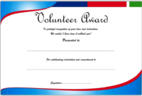 Volunteer Of The Year Certificate Template 1 regarding Best Volunteer Certificate Templates