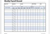 Weekly Employee Payroll Form  Google Search  Time Sheet inside Quality Work Hours Log Template